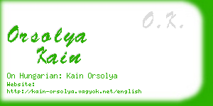 orsolya kain business card